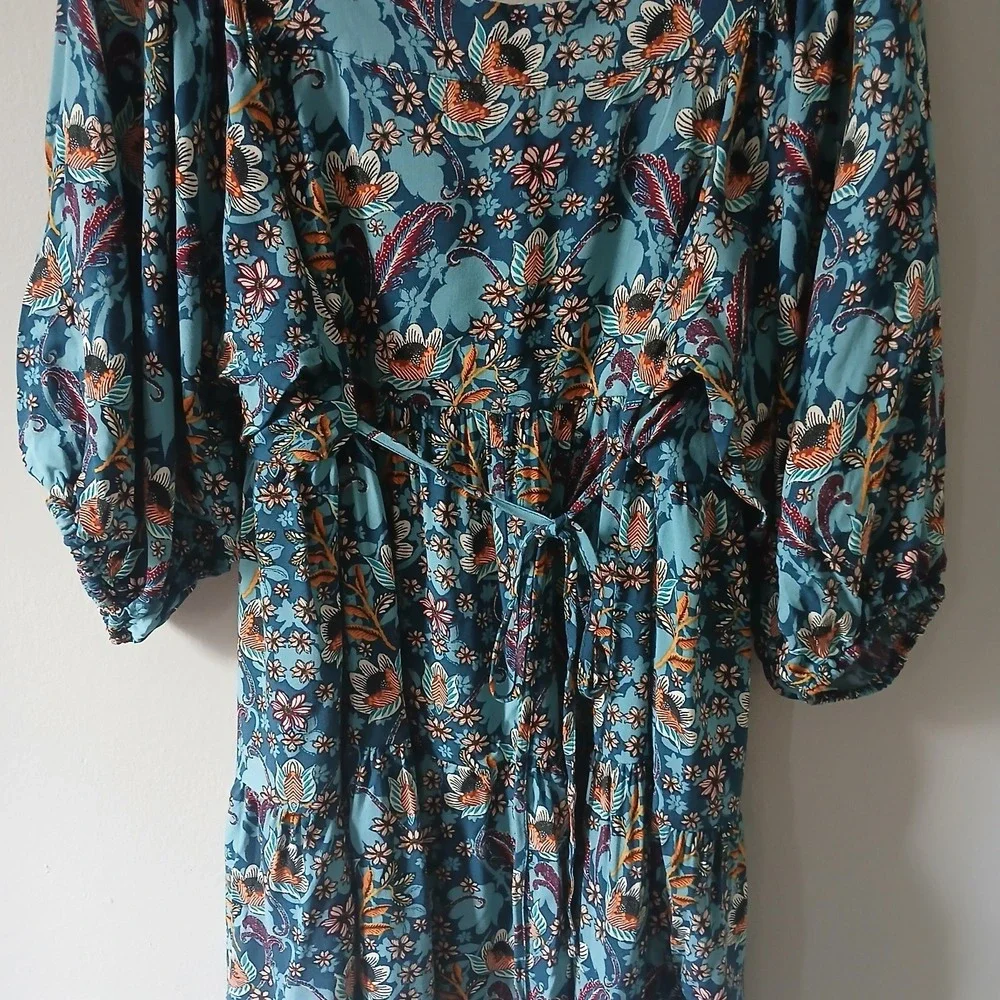 Maurices Women's Size Medium Babydoll Tiered Floral Mini Dress Boho CottageCore